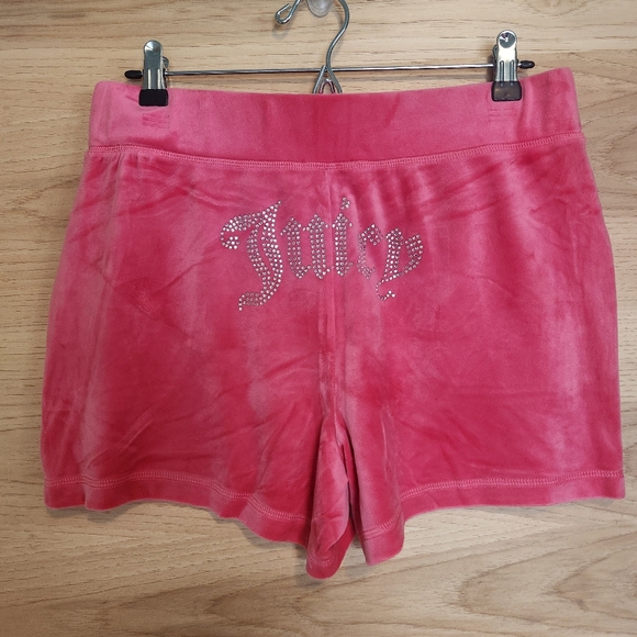 JUICY COUTURE VELOUR BLING Y2K TRACKSUIT HOODIE & SHORTS SIZE MEDIUM NWT - Picture 11 of 14